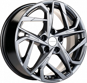 Khomen 1716 7x17 5x112 ET 49 Dia 66.6 (grey)